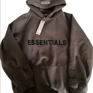 Grey essentials fear of god hoodie